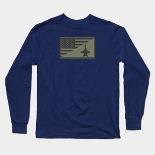 F/A-18 Hornet US Flag Patch (subdued) Long Sleeve T-Shirt